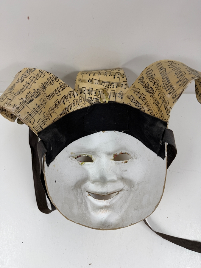 Venetian Jester Music Mask With Playing Cards And Bells 16'W X 10'H [Photo 5]