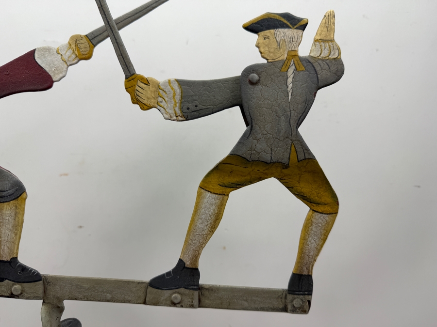 Vintage Hand Painted Sky Hook Kinetic Pendulum Dueling Swashbucklers Balance Toy 14'W X 19'H [Photo 4]