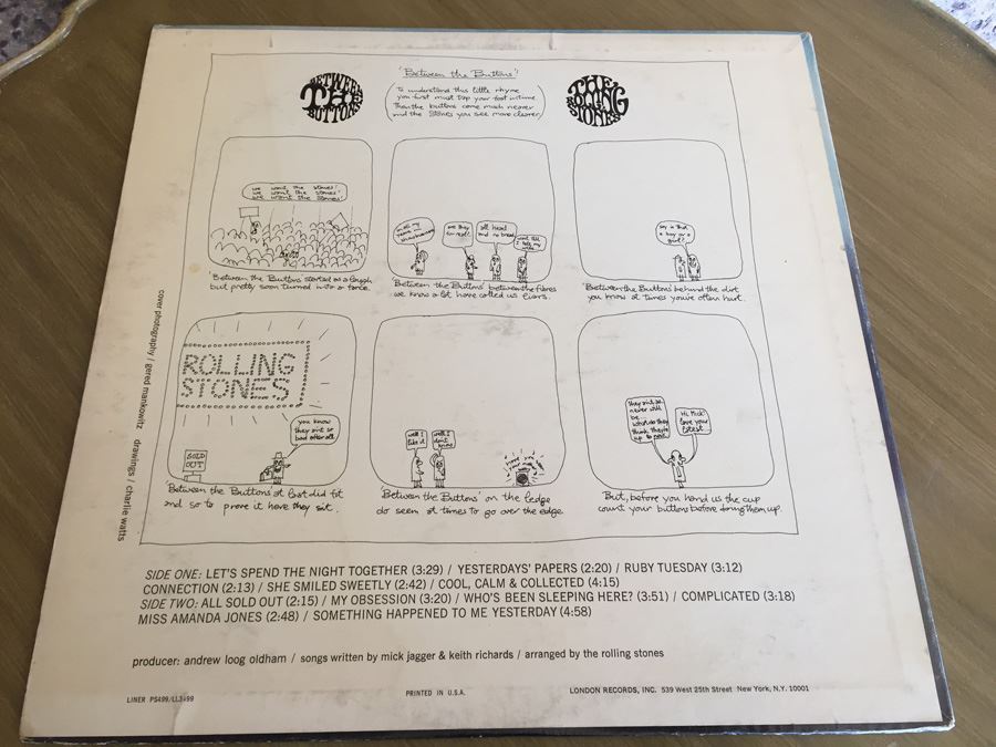 Rolling Stones, The ‎- Between The Buttons - London Records ‎- PS 499 [Photo 2]