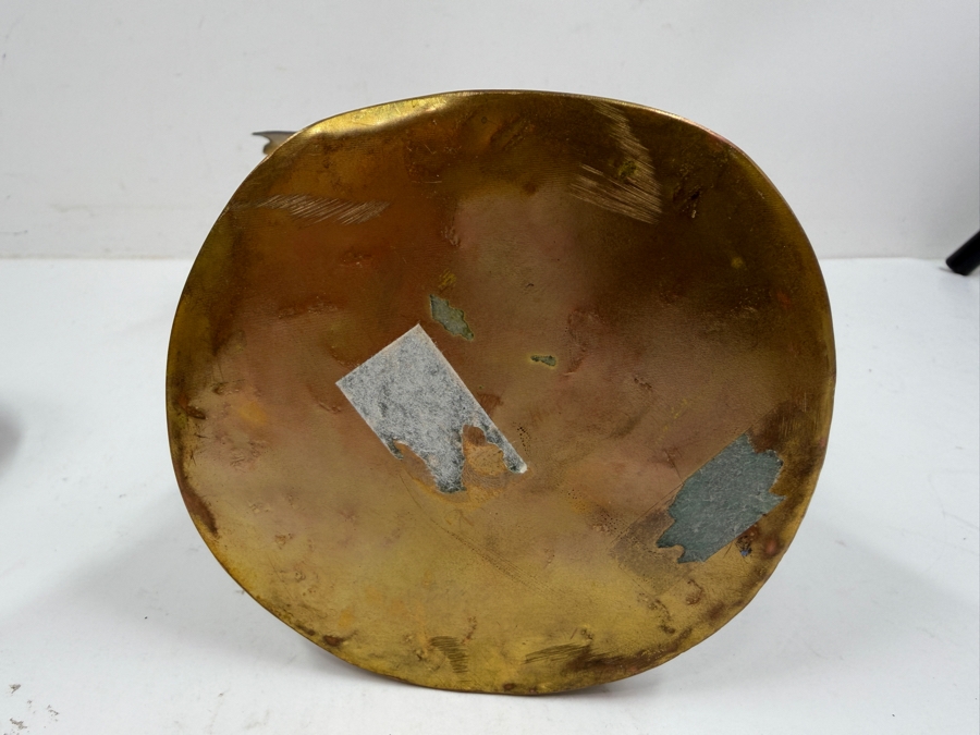 Vintage Chinese Cloisonne Enamel Standing Maiden Figurine Holding Lotus Flower And Leaf With Carved Face And Hands On Wooden Stand 13'H [Photo 16]