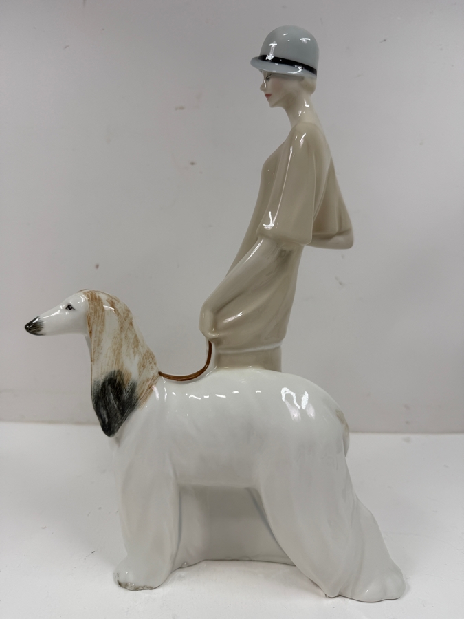 Vintage Royal Doulton Reflections Promenade Porcelain Figurine By Adrian Hughes 1985 Hand Painted Art Deco Style 8'W X 13'H [Photo 4]