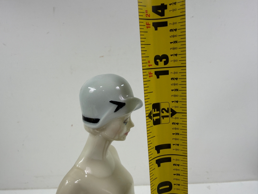 Vintage Royal Doulton Reflections Promenade Porcelain Figurine By Adrian Hughes 1985 Hand Painted Art Deco Style 8'W X 13'H [Photo 7]