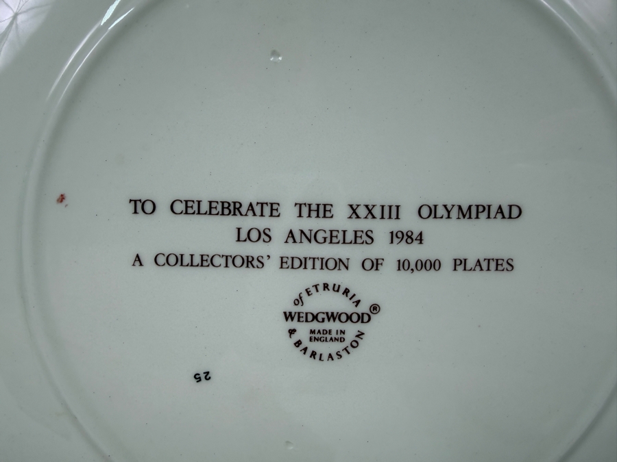 Los Angeles 1984 Olympic Games Collectors Plate By Wedgwood Featuring Various Olympic Sports 9'W [Photo 5]