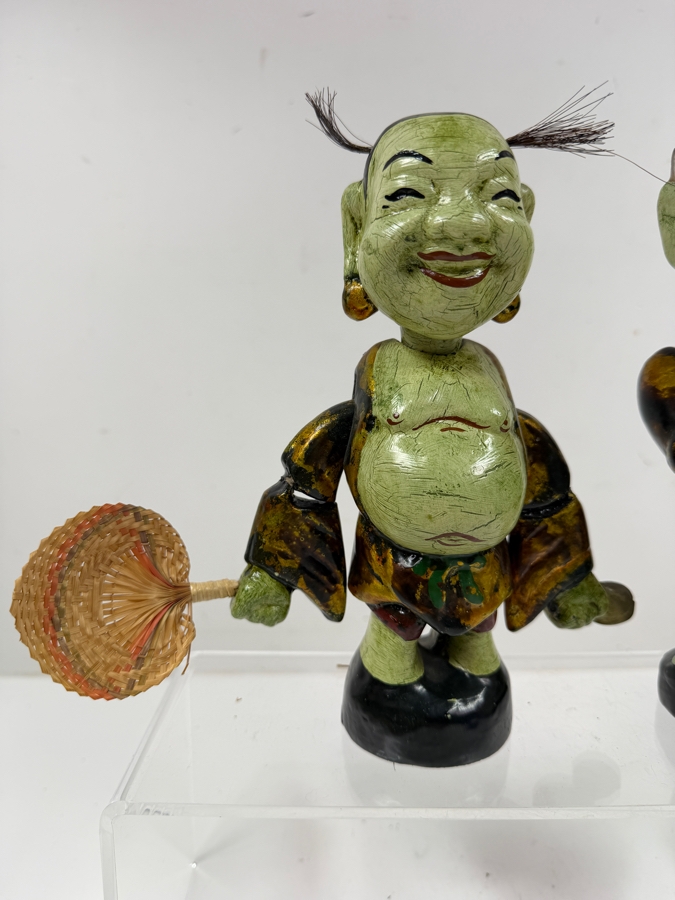 Vietnamese Hand-Carved Wooden Water Puppets With Waterproof Lacquer Designed For Performances In Flooded Rice Paddies 8.5'H [Photo 3]