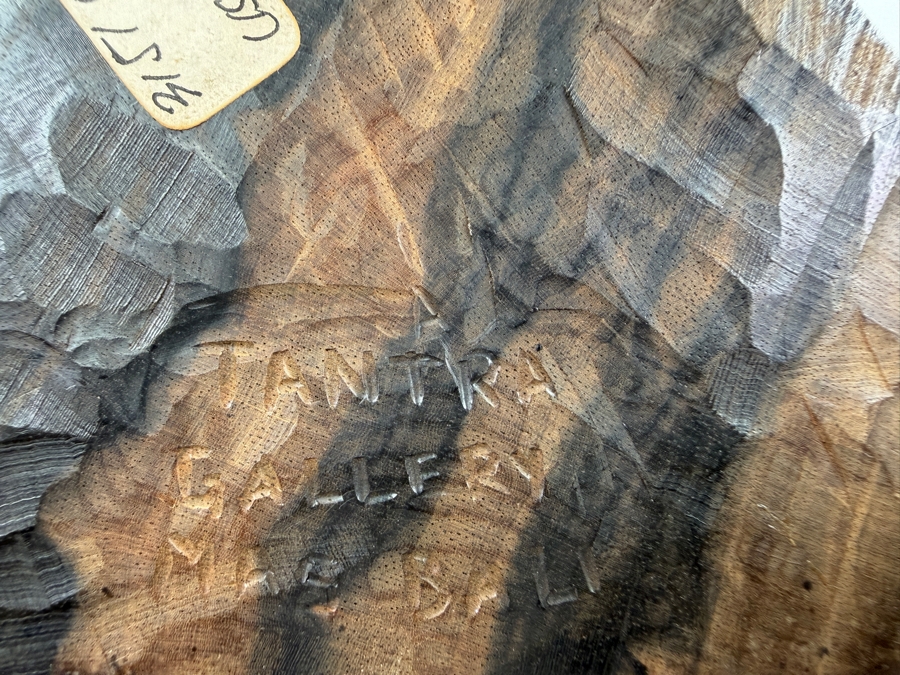 Vintage Hand Carved Wooden Balinese Female Dancer Sculpture By Tantra Gallery Bali Indonesia 13.5'H [Photo 7]