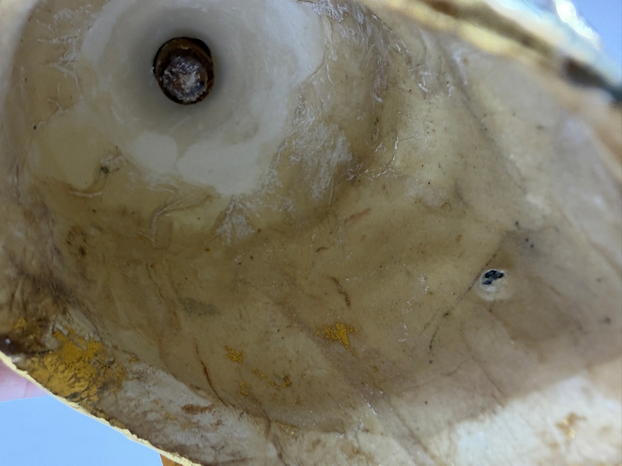 Pair Of Ornate Small Traditional Thai Khon Masks Featuring Jeweled Crowns And Fangs Mounted On Wooden Display Stands 10'H [Photo 14]