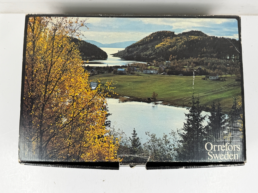 New Set of (4) Orrefors Sweden Lisa Champagne Flutes Designed By Olle Alberius  [Photo 5]