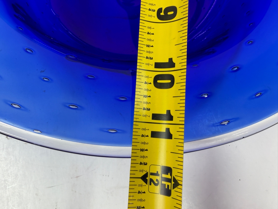 Patricia Yockey Signed Hand Blown Art Glass Bowl 13'W X 12'D X 4'H [Photo 11]