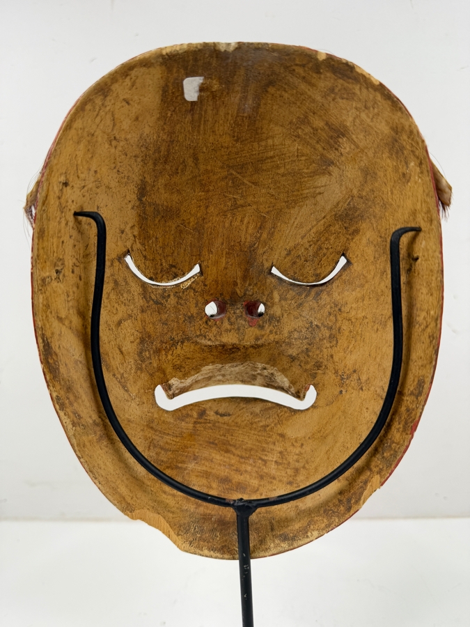 Vintage Handcrafted Balinese Jauk Keras Mask 5.5'W X 12'H [Photo 5]