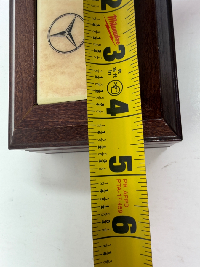 Mercedes-Benz Wooden Keepsake Box With Green Velvet Lining 4.5'W X 3.5'D X 2.5'H [Photo 6]