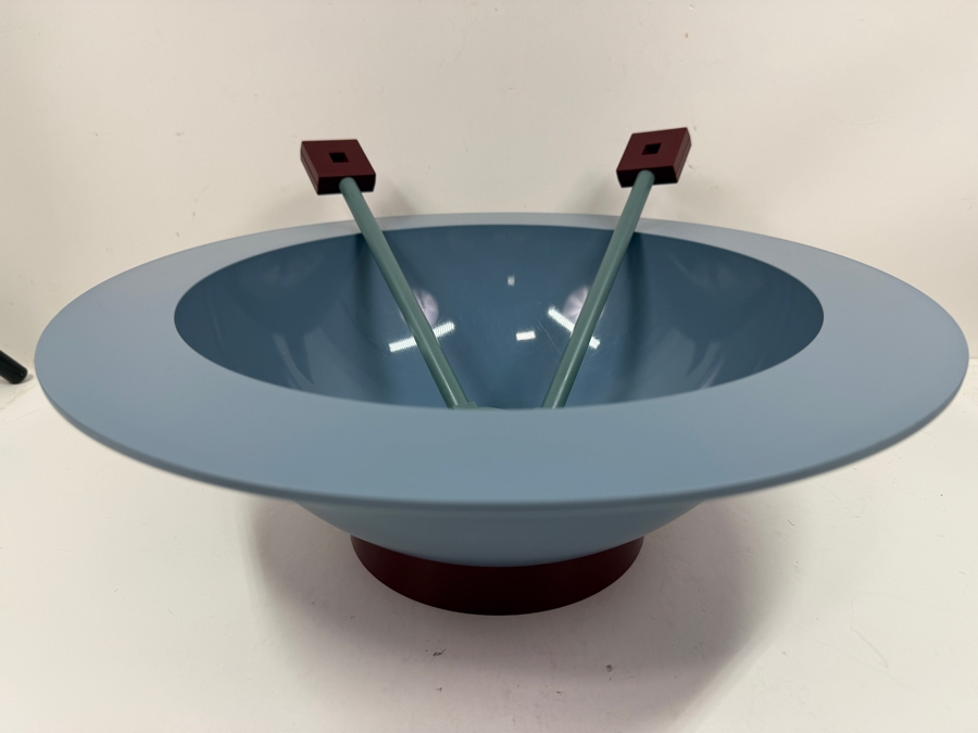 Alessi Momento Serving Bowl With Spoons Designed By Michael Graves 15.5'W X 5'H [Photo 2]