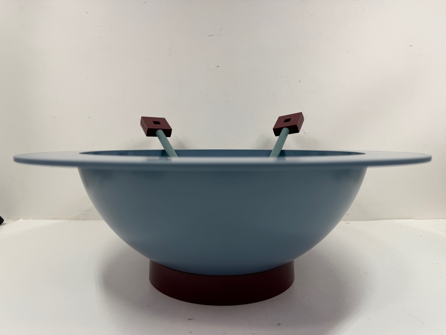 Alessi Momento Serving Bowl With Spoons Designed By Michael Graves 15.5'W X 5'H [Photo 3]