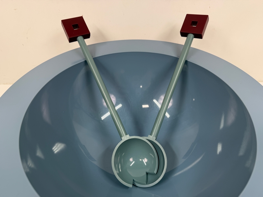 Alessi Momento Serving Bowl With Spoons Designed By Michael Graves 15.5'W X 5'H [Photo 4]