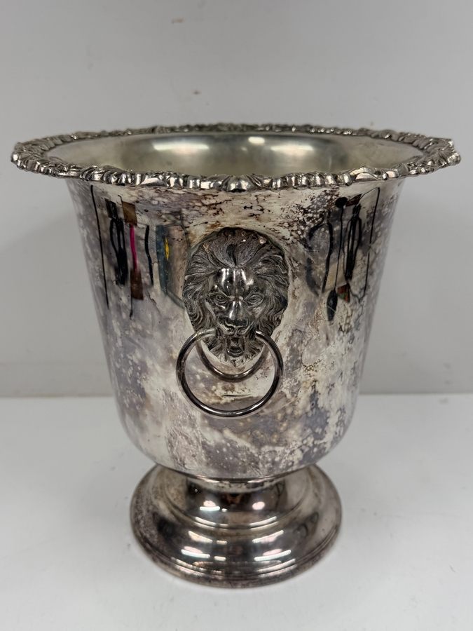 Vintage Sheridan Silver Co. Hollywood Regency Silver Plated Champagne Ice Bucket 10'H [Photo 3]