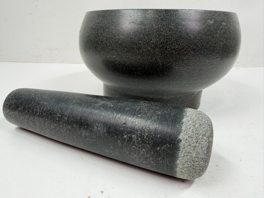 Extra Large Granite Stone Pestle And Mortar Set For Making Pesto And Guacamole 8'W [Photo 3]