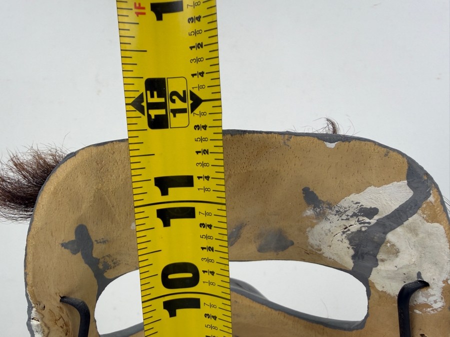 Vintage Hand Crafted Balinese Tribal Ape Mask On Stand 5.5'W X 12'H [Photo 5]