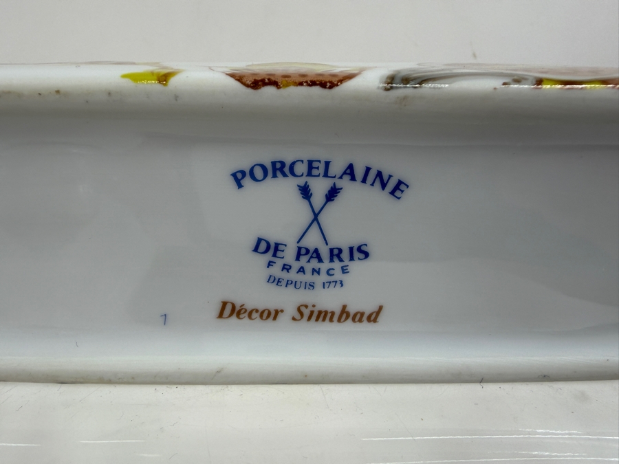 Porcelaine De Paris France Decor Simbad Four Hole Lipstick Holder 5.5' X 2' [Photo 4]