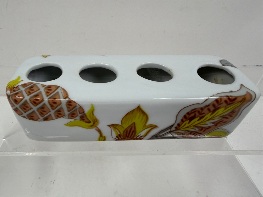 Porcelaine De Paris France Decor Simbad Four Hole Lipstick Holder 5.5' X 2' [Photo 2]