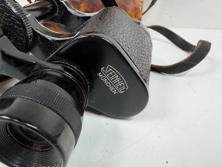 Vintage Steiheil Munchen 6x30 Binoculars With Leather Case [Photo 3]