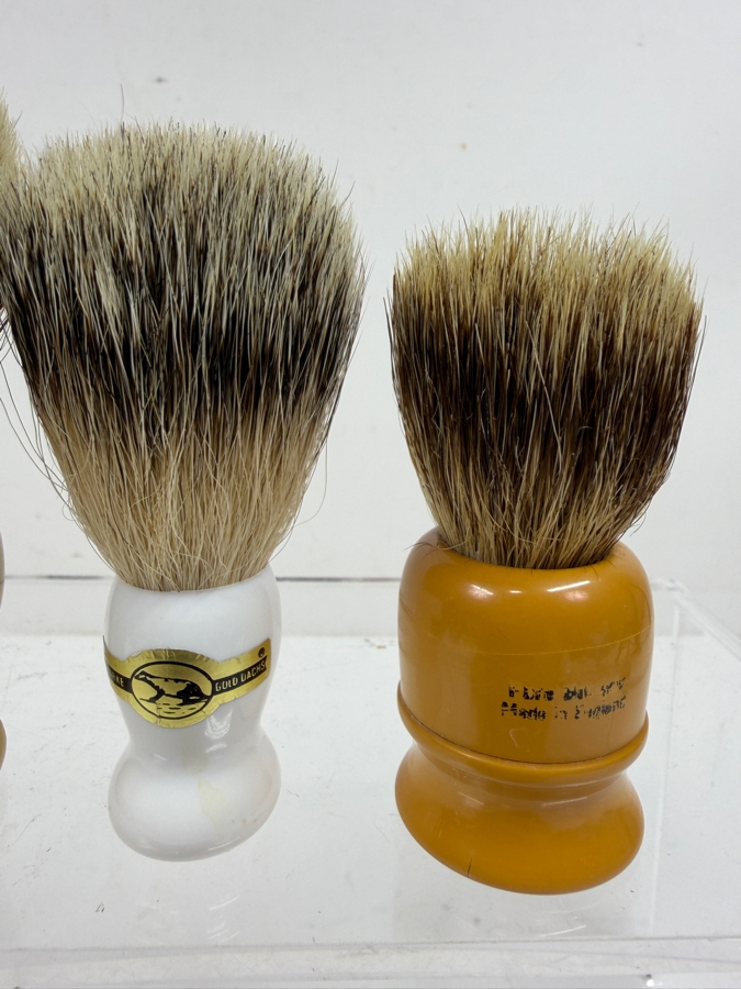 Collection Of (4) Vintage Badger Hair Shaving Brushes From France And England [Photo 4]