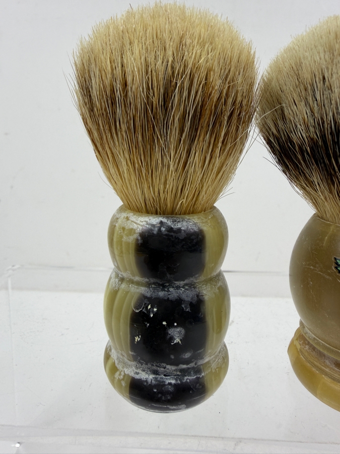 Collection Of (4) Vintage Badger Hair Shaving Brushes From France And England [Photo 3]