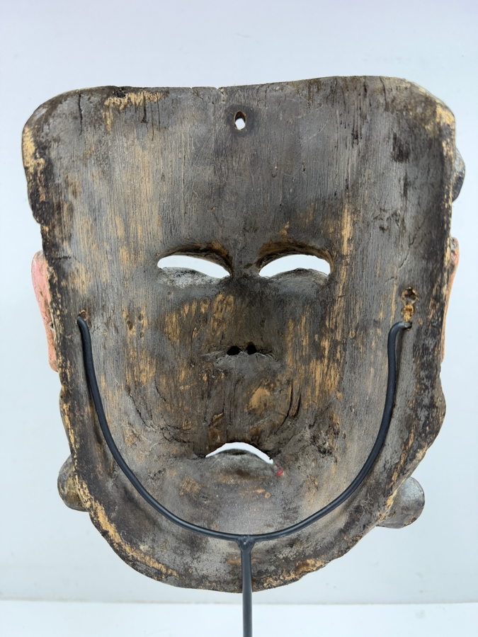 Vintage Traditional Guatemalan 'Mexicano' Dance Mask 7'W X 16'H [Photo 6]