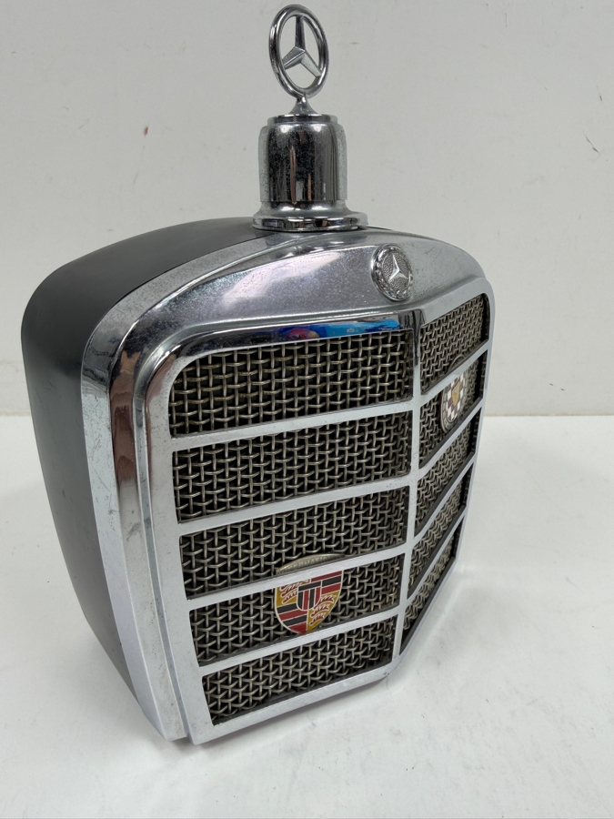 Vintage Mercedes-Benz Radiator Grill Decanter With Built-In Music Box 5.5'W X 7'H [Photo 2]