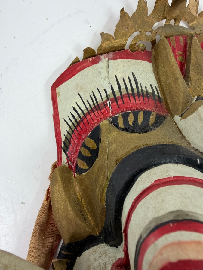 Hand Crafted Wooden Balinese Rangda Mask For Barong Dances 7'W X 20'H [Photo 3]