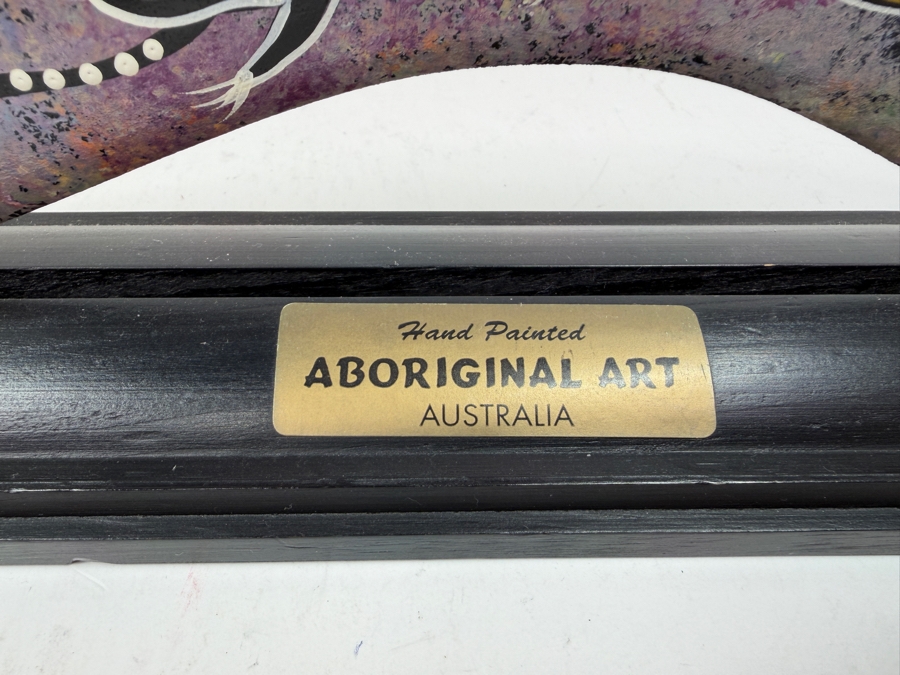 Hand Painted Authentic Australian Aboriginal Art Boomerang 13'W [Photo 6]