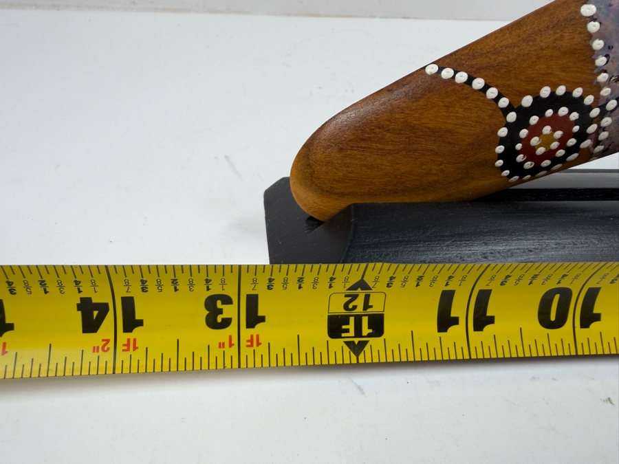 Hand Painted Authentic Australian Aboriginal Art Boomerang 13'W [Photo 7]