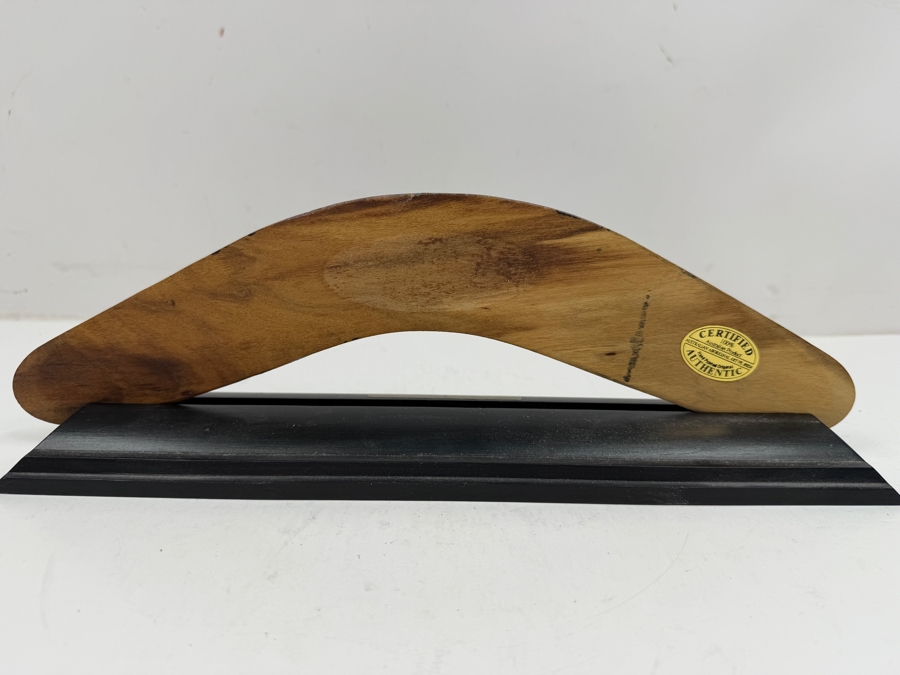 Hand Painted Authentic Australian Aboriginal Art Boomerang 13'W [Photo 4]