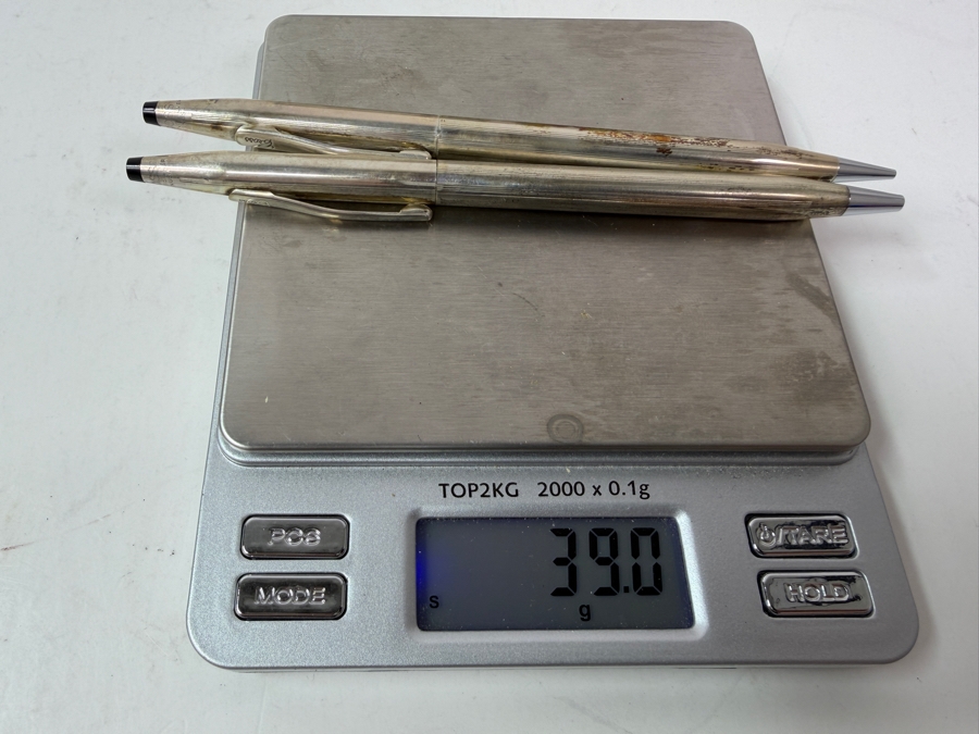 Vintage Sterling Silver Cross Pen And Pencil Set In Original Box 39g [Photo 7]