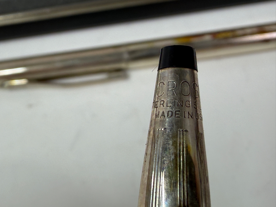 Vintage Sterling Silver Cross Pen And Pencil Set In Original Box 39g [Photo 6]