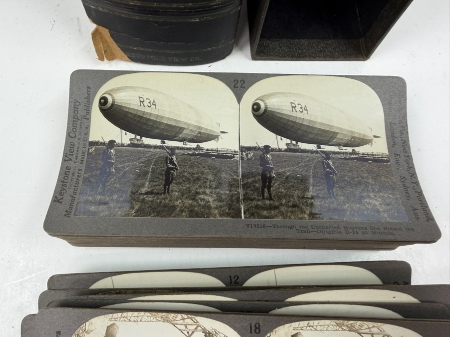 Antique Keystone View Company Stereographic Library World War Through The Stereoscope Volume I Box Set With 43 Vintage Military Stereoview Cards [Photo 14]