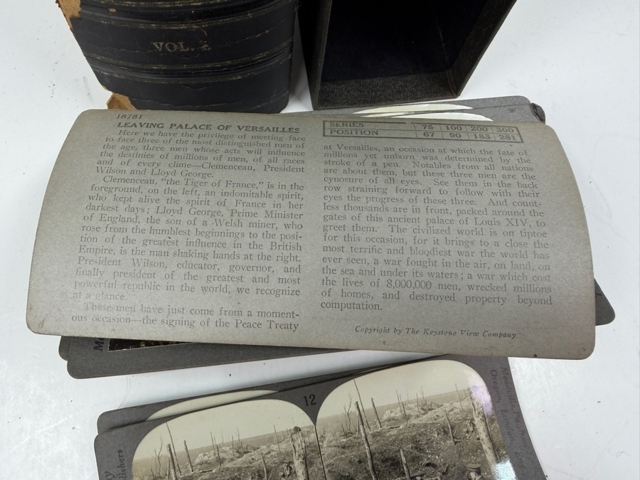 Antique Keystone View Company Stereographic Library World War Through The Stereoscope Volume I Box Set With 43 Vintage Military Stereoview Cards [Photo 10]