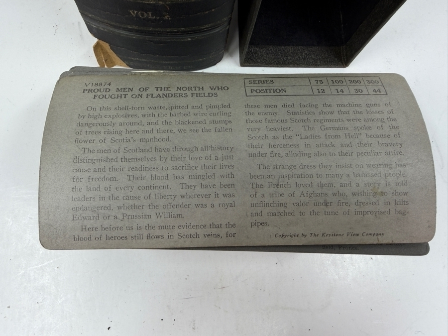 Antique Keystone View Company Stereographic Library World War Through The Stereoscope Volume I Box Set With 43 Vintage Military Stereoview Cards [Photo 6]