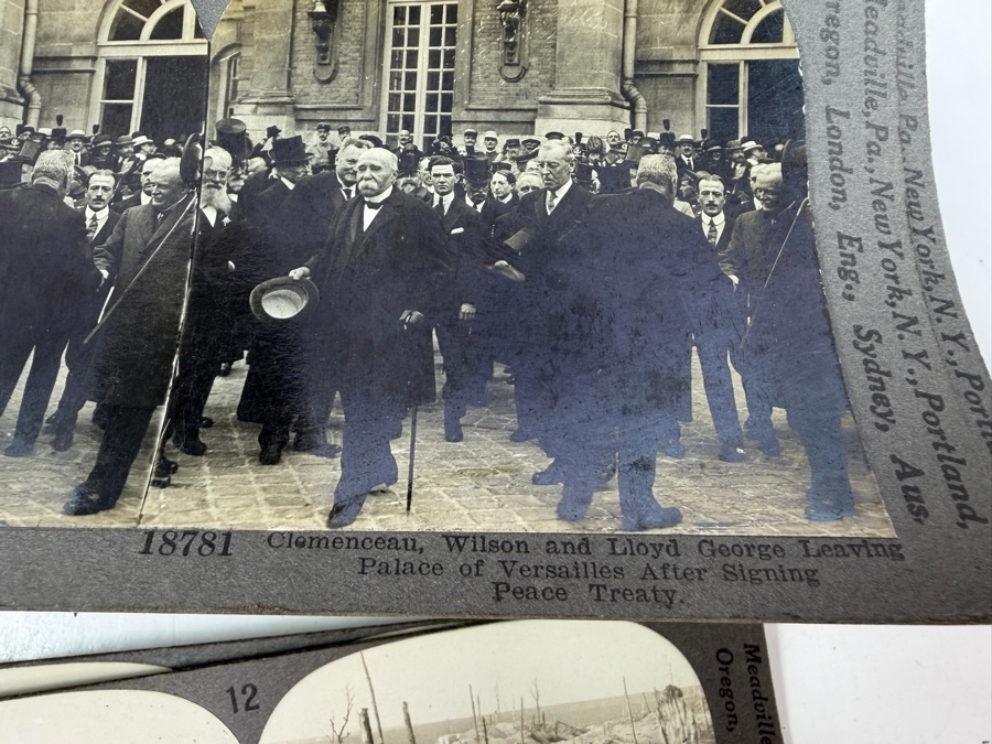 Antique Keystone View Company Stereographic Library World War Through The Stereoscope Volume I Box Set With 43 Vintage Military Stereoview Cards [Photo 9]