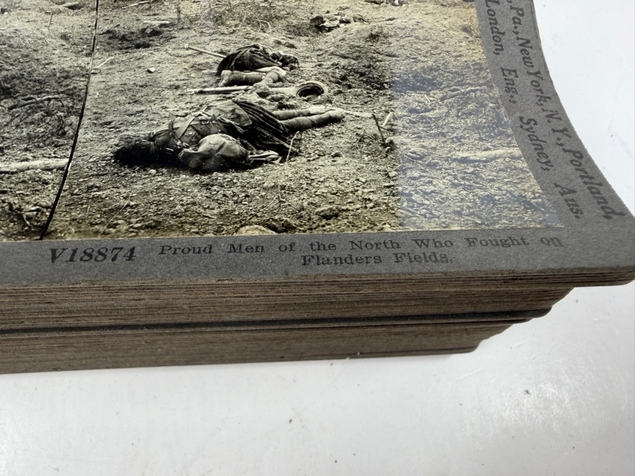 Antique Keystone View Company Stereographic Library World War Through The Stereoscope Volume I Box Set With 43 Vintage Military Stereoview Cards [Photo 5]