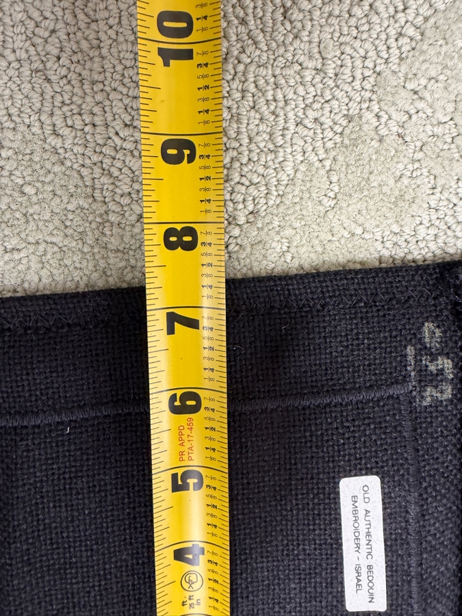 Old Authentic Bedouin Embroidery From Israel With Red Bird And Floral Pattern 7'W X 22'H [Photo 4]