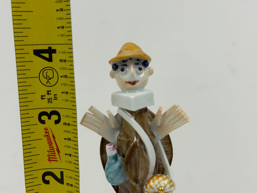 Meissen Modernist Porcelain Cubist Style Figurine By Peter Strang Model 81832 Hand Painted Traveling Man 4'H [Photo 7]