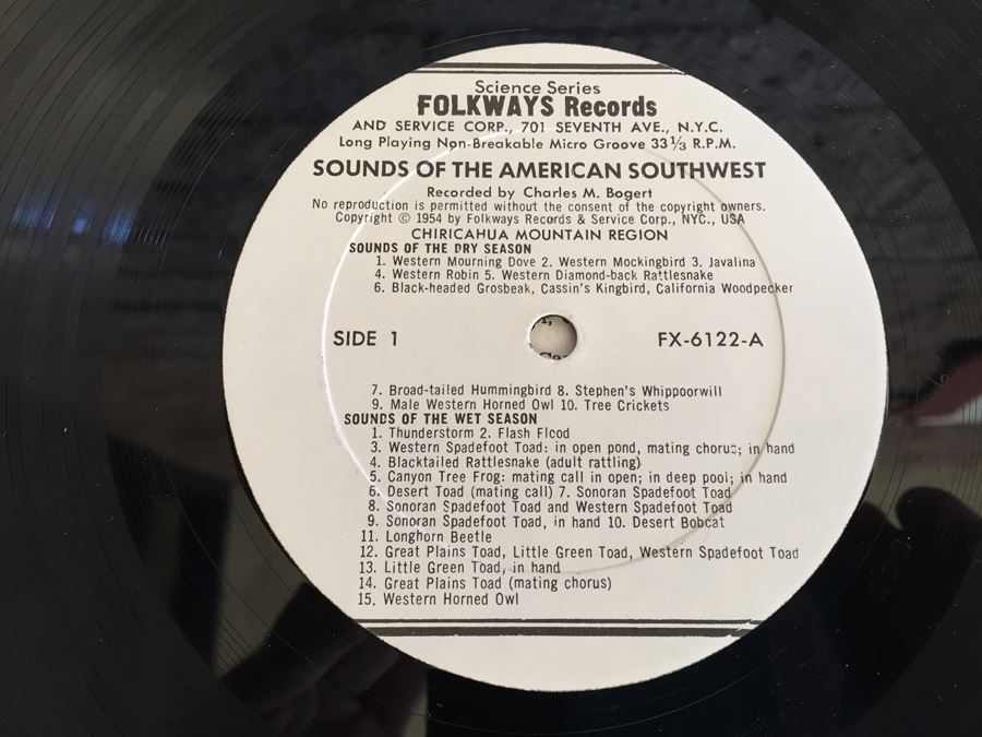 Charles M. Bogert ‎- Sounds Of The American Southwest - Folkways Records ‎- FX 6122 [Photo 9]