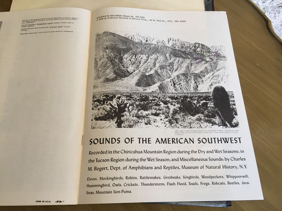 Charles M. Bogert ‎- Sounds Of The American Southwest - Folkways Records ‎- FX 6122 [Photo 6]