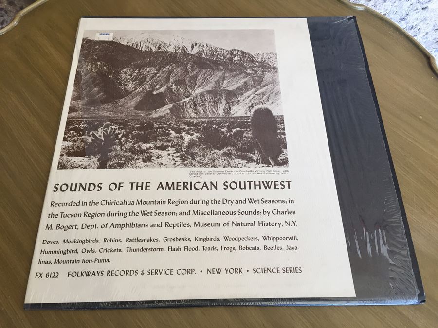 Charles M. Bogert ‎- Sounds Of The American Southwest - Folkways Records ‎- FX 6122