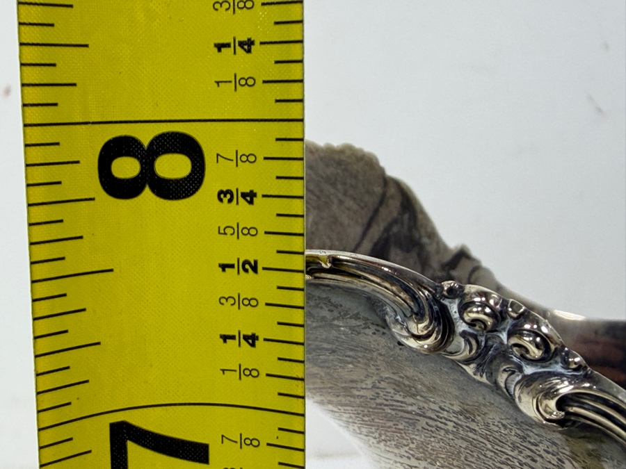 Vintage Poole Sterling Silver Lancaster Rose Water Pitcher With Ornate Floral Repousse Detailing 8'H 486.8g $1,297 Silver Melt Value [Photo 9]