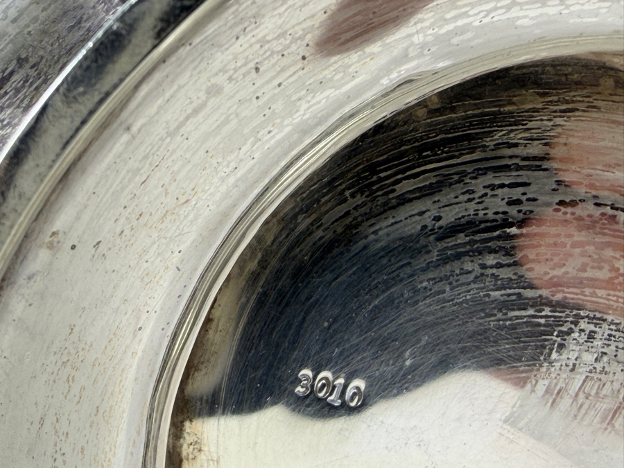 Vintage Poole Sterling Silver Lancaster Rose Water Pitcher With Ornate Floral Repousse Detailing 8'H 486.8g $1,297 Silver Melt Value [Photo 8]