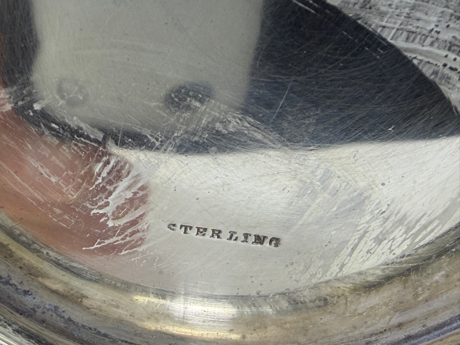 Vintage Poole Sterling Silver Lancaster Rose Water Pitcher With Ornate Floral Repousse Detailing 8'H 486.8g $1,297 Silver Melt Value [Photo 6]