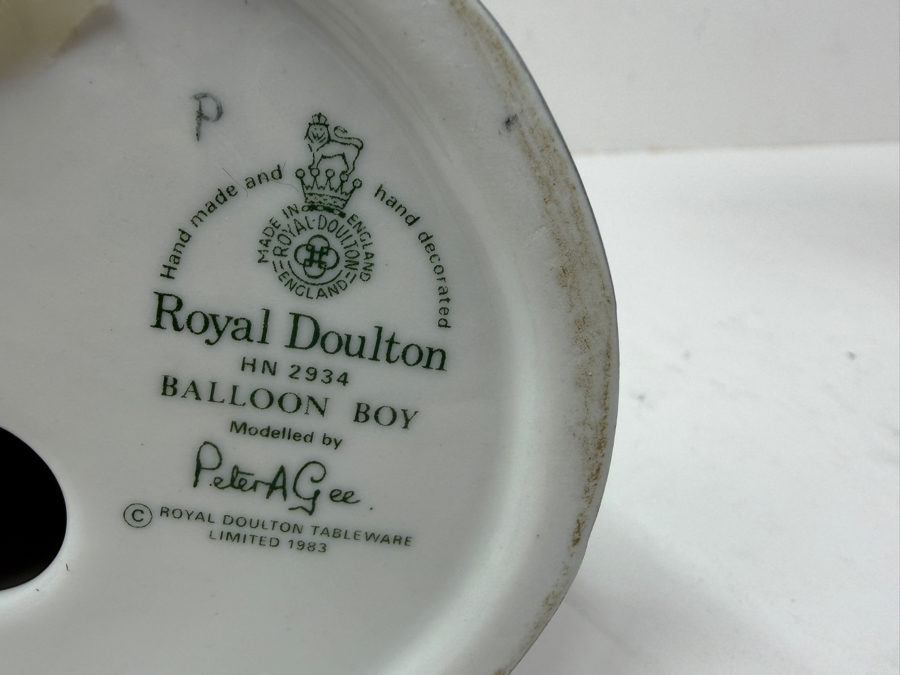 Vintage Royal Doulton Figurines From The Balloon Seller Series Including Old Balloon Seller #HN1315 Balloon Man #HN1954 Balloon Boy #HN29324 7'H - 8'H [Photo 7]