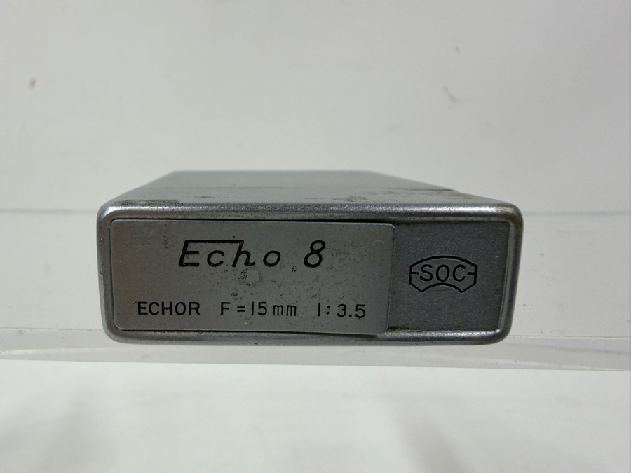 Rare Vintage Suzuki Optical Company Echo 8 Subminiature Spy Camera Hidden In A Silver Cigarette Lighter With Echor 15mm Lens [Photo 9]