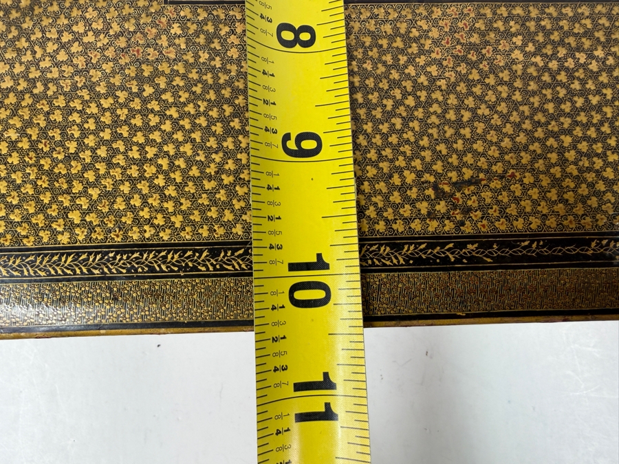 Antique Circa 1795 Chinese Lacquer Gaming Box Containing (120) Chinese Carved Mother Of Pearl Gambling Counters And 1870 Goodall Playing Cards 12'W X 10'D X 3'H With Original Invoice Purchased In 1984 In London, England For $1,139 [Photo 22]