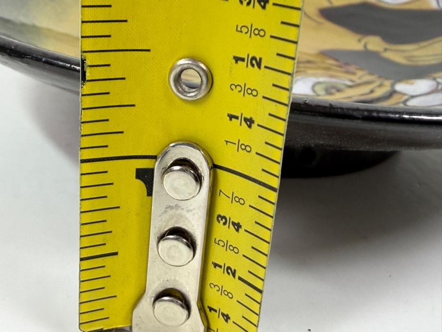 Vintage Chelsea England Footed Art Pottery Plate Hand Painted Caricature Portrait Of A Judge / Lawyer Signed JC 6.5'W X 1.5'H [Photo 7]